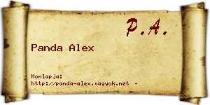 Panda Alex névjegykártya